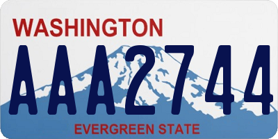 WA license plate AAA2744