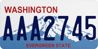 WA license plate AAA2745