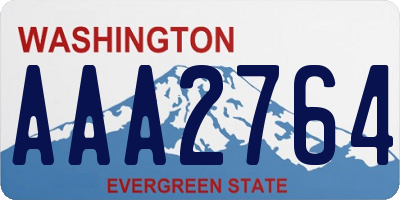 WA license plate AAA2764