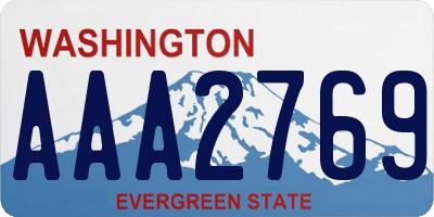 WA license plate AAA2769