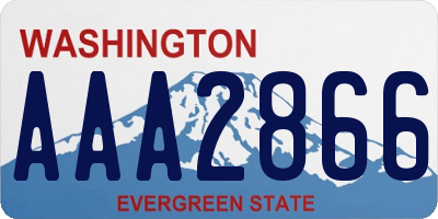 WA license plate AAA2866