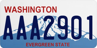 WA license plate AAA2901