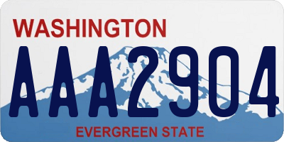 WA license plate AAA2904