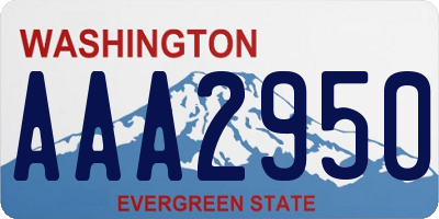 WA license plate AAA2950