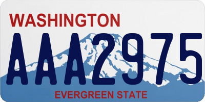 WA license plate AAA2975