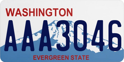 WA license plate AAA3046