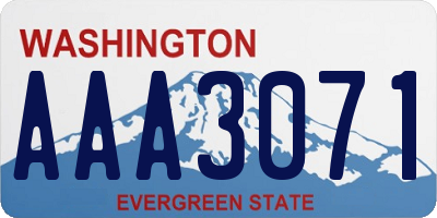 WA license plate AAA3071