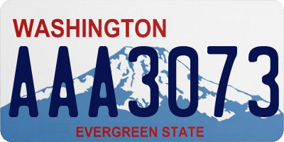 WA license plate AAA3073