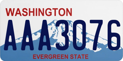 WA license plate AAA3076