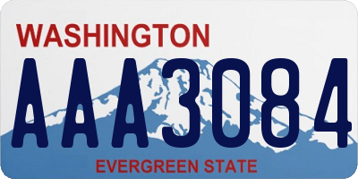 WA license plate AAA3084