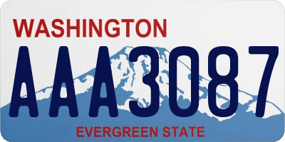 WA license plate AAA3087
