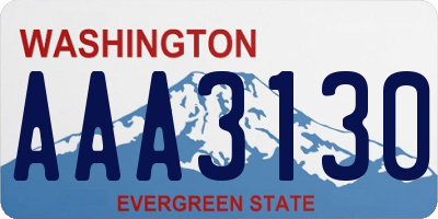 WA license plate AAA3130