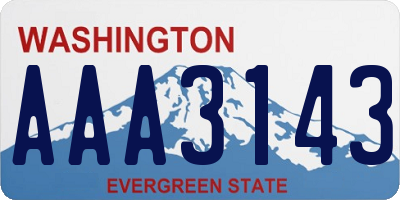 WA license plate AAA3143