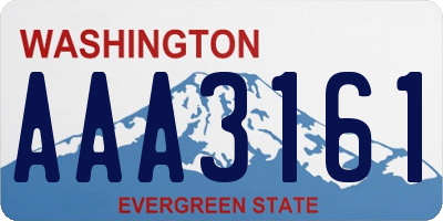 WA license plate AAA3161