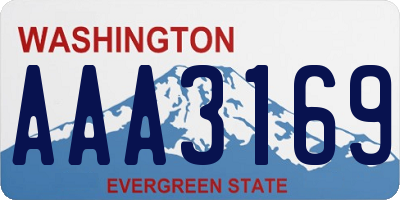 WA license plate AAA3169