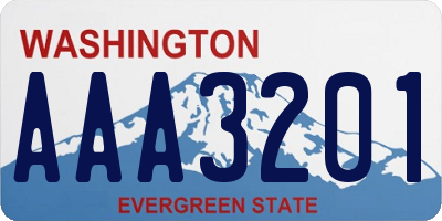 WA license plate AAA3201