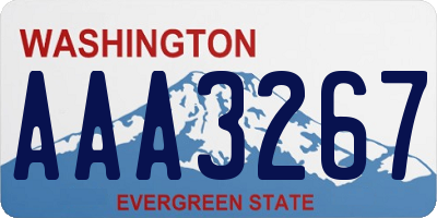 WA license plate AAA3267