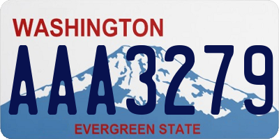WA license plate AAA3279