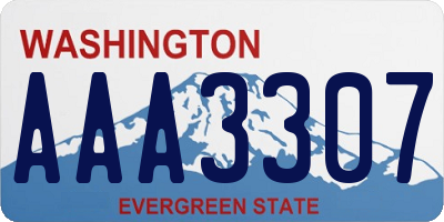 WA license plate AAA3307