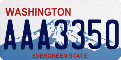 WA license plate AAA3350