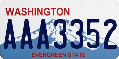 WA license plate AAA3352