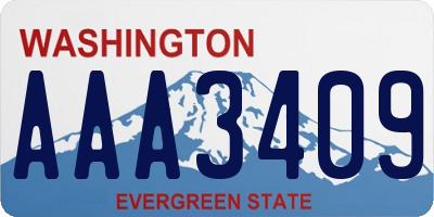 WA license plate AAA3409