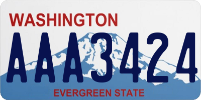 WA license plate AAA3424