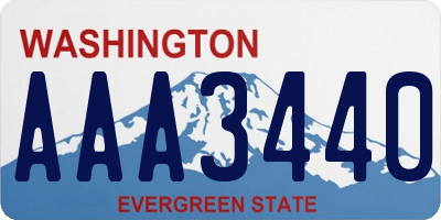 WA license plate AAA3440