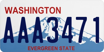 WA license plate AAA3471
