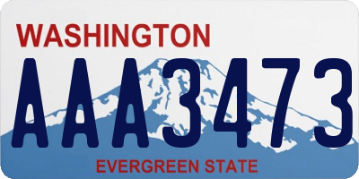 WA license plate AAA3473