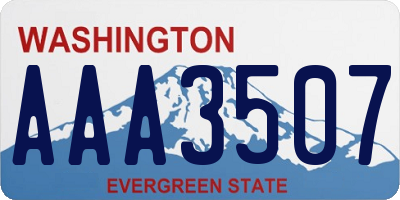 WA license plate AAA3507