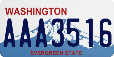 WA license plate AAA3516