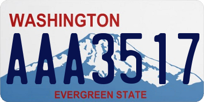 WA license plate AAA3517