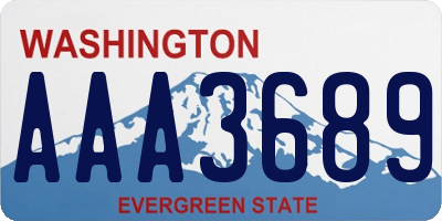 WA license plate AAA3689