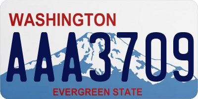 WA license plate AAA3709