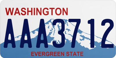 WA license plate AAA3712