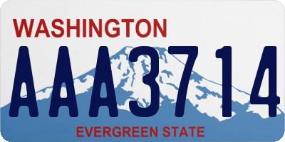 WA license plate AAA3714