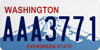 WA license plate AAA3771