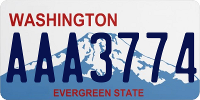 WA license plate AAA3774