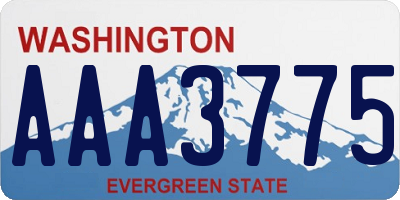 WA license plate AAA3775