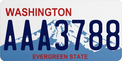 WA license plate AAA3788