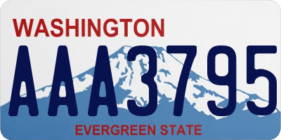 WA license plate AAA3795