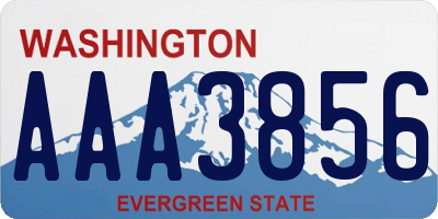 WA license plate AAA3856