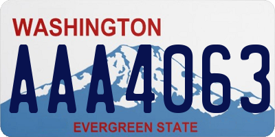 WA license plate AAA4063