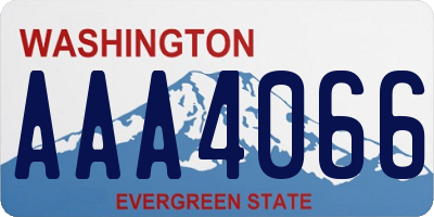 WA license plate AAA4066