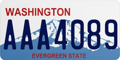 WA license plate AAA4089