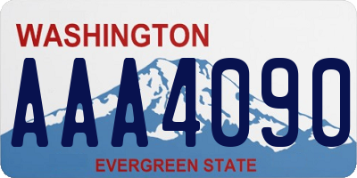 WA license plate AAA4090