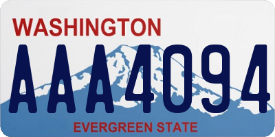 WA license plate AAA4094
