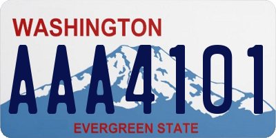 WA license plate AAA4101