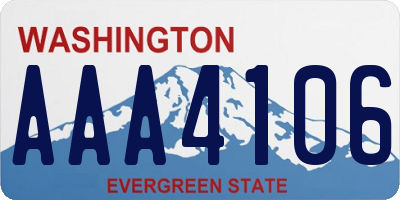 WA license plate AAA4106